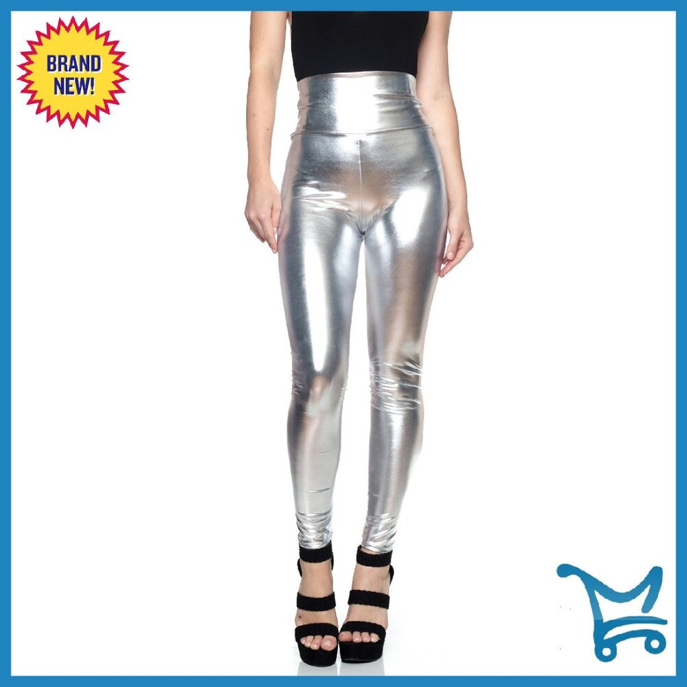 Faux Leather High Waist Leggings Tummy Control Stretch Pants
